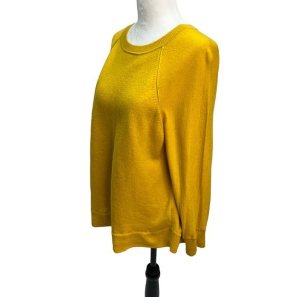 J. Crew Merino Wool Mustard Swing Sweater Oversized Size XL - Picture 4 of 12